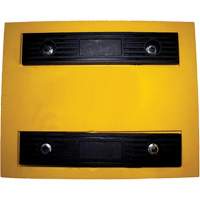Wheel Chock, Polyurethane, Yellow, 15-1/4" W x 12-1/8" D x 10-3/4" H Cam Industrial