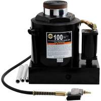 Air Actuated Bottle Jack, 100 Ton(s), Air Hydraulic/Manual Hydraulic, 17-22/25" Raised Height Cam Industrial