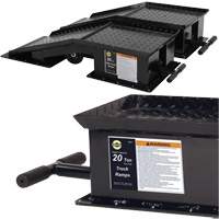 Heavy-Duty Truck Ramps with Long T-Handle, 40000 lbs. Capacity, 45" L, 13-1/2" W, 9-19/50" H Cam Industrial