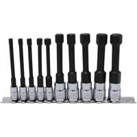Metric Hex Socket Bit Set with Reduced Shank, 10 Pieces, 1/4"/3/8" Drive Size Cam Industrial