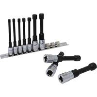 Metric Hex Socket Bit Set with Reduced Shank, 10 Pieces, 1/4"/3/8" Drive Size Cam Industrial