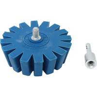 Conical Gear Eraser Wheel with Quick-Connect Arbor Adapter Cam Industrial