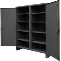Extra Heavy-Duty Cabinet, Steel, 8 Shelves, 78" H x 72" W x 24" D, Grey Cam Industrial