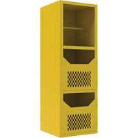Spill Control Cabinet, 1 Shelves, 72" H x 24" W x 24" D, Steel, Yellow Cam Industrial