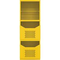 Spill Control Cabinet, 1 Shelves, 72" H x 24" W x 24" D, Steel, Yellow Cam Industrial