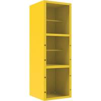 Spill Control Cabinet, 1 Shelves, 72" H x 24" W x 24" D, Steel, Yellow Cam Industrial