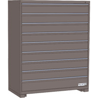 Modular Drawer Cabinet, 9 Drawers, 30" W x 28" D x 60" H, Grey Cam Industrial