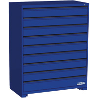 Modular Drawer Cabinet, 9 Drawers, 48" W x 24" D x 60" H, Blue Cam Industrial