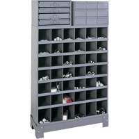 Modular Small Parts Storage Unit, Steel, 13 Drawers, 33-3/4" x 12-1/4" x 59", Grey Cam Industrial