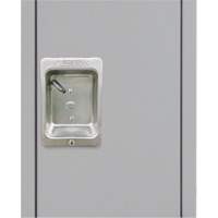 Lockers, 3 -tier, 12" x 18" x 86", Steel, Grey, Knocked Down Cam Industrial