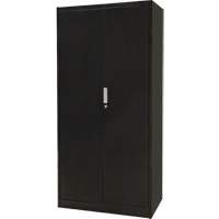 Combination Storage Cabinet, 36" W x 18" D x 72" H, Black Cam Industrial