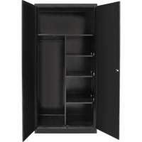 Combination Storage Cabinet, 36" W x 18" D x 72" H, Black Cam Industrial