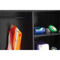 Combination Storage Cabinet, 36" W x 18" D x 72" H, Black Cam Industrial