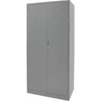 Armoire de rangement combin&eacute;e, 36" la x 18" p x 72" h, Gris Cam Industrial