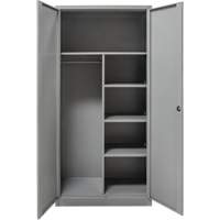 Armoire de rangement combin&eacute;e, 36" la x 18" p x 72" h, Gris Cam Industrial