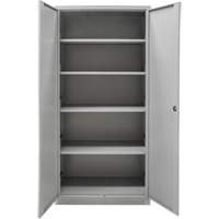 Hi-Boy Storage Cabinet, Steel, 4 Shelves, 72" H x 36" W x 18" D, Grey Cam Industrial