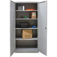 Hi-Boy Storage Cabinet, Steel, 4 Shelves, 72" H x 36" W x 18" D, Grey Cam Industrial