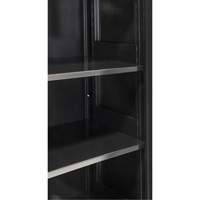 Hi-Boy Storage Cabinet, Steel, 4 Shelves, 72" H x 36" W x 18" D, Black Cam Industrial