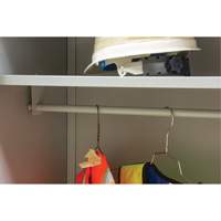 Wardrobe Storage Cabinet, Steel, 36" W x 18" D x 72" H, Grey Cam Industrial