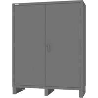 Cabinet with Hanging Bar & Standard Recessed Doors, Steel, 78" H x 60" W x 24" D, Grey Cam Industrial