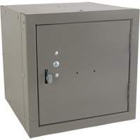 Casier cubique empilable, 12" x 12" x 12", Acier, Gris, D&eacute;mont&eacute; Cam Industrial