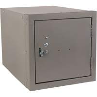 Casier cubique empilable, 12" x 18" x 12", Acier, Gris, D&eacute;mont&eacute; Cam Industrial