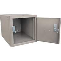 Casier cubique empilable, 12" x 18" x 12", Acier, Gris, D&eacute;mont&eacute; Cam Industrial