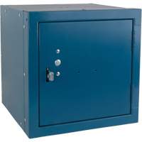 Casier cubique empilable, 12" x 12" x 12", Acier, Bleu, D&eacute;mont&eacute; Cam Industrial