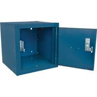 Casier cubique empilable, 12" x 12" x 12", Acier, Bleu, D&eacute;mont&eacute; Cam Industrial