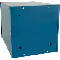 Casier cubique empilable, 12" x 18" x 12", Acier, Bleu, D&eacute;mont&eacute; Cam Industrial