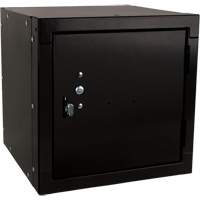 Casier cubique empilable, 12" x 12" x 12", Acier, Noir, D&eacute;mont&eacute; Cam Industrial