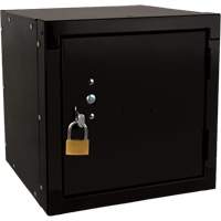 Casier cubique empilable, 12" x 12" x 12", Acier, Noir, D&eacute;mont&eacute; Cam Industrial