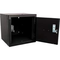 Casier cubique empilable, 12" x 12" x 12", Acier, Noir, D&eacute;mont&eacute; Cam Industrial
