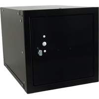 Casier cubique empilable, 12" x 18" x 12", Acier, Noir, D&eacute;mont&eacute; Cam Industrial