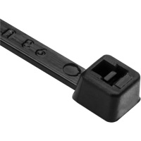 PA66 Cable Ties, 8" Long, 50 lbs. Tensile Strength, Black Cam Industrial