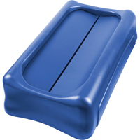 Slim Jim&reg; Waste Receptacle Lid, Swing Lid, Plastic, Fits Container Size: 22" x 11" Cam Industrial