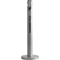 Smokers' Pole Cigarette Receptacle, Free-Standing, Aluminum, 41" Height Cam Industrial