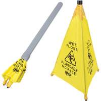 "Wet Floor" Pop-Up Safety Cone, Bilingual with Pictogram Cam Industrial