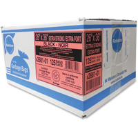 Industrial Garbage Bags, X-Strong, 36" W x 26" L, 1.17 mils, Black Cam Industrial