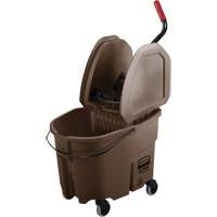 WaveBrake&reg; Mop Bucket & Wringer Combo Pack, Down Press, 8.75 US Gal.(35 Quart), Brown Cam Industrial