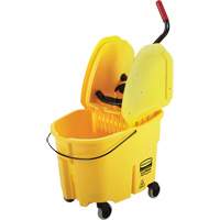 Ensemble de seau pour vadrouille et essoreuse WaveBrake, Pression vers le bas, 8,75 gal. US (35 pintes), Jaune Cam Industrial