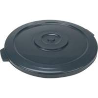 Waste Container Lid, Flat Lid, Plastic/Polyethylene, Fits Container Size: 24" Dia. Cam Industrial