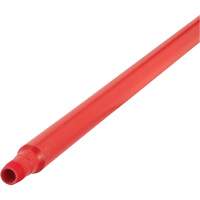Ultra Hygiene Handle, Broom/Scraper/Squeegee, Red, Ergonomic, 59" L Cam Industrial