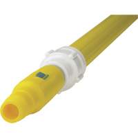 Manche de brosse pour plateforme, Brosse/Support &agrave; tampon, Jaune, T&eacute;lescopique, 62"-113" lo Cam Industrial
