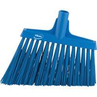 T&ecirc;te de balai oblique, Crins Extra-ferme, 12", Polyester, Bleu Cam Industrial