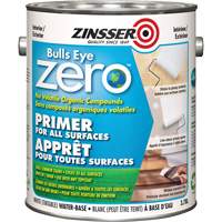 Bulls Eye Zero Low VOC Primer, 3.78 L, Gallon, Tintable White Cam Industrial