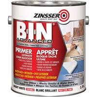 B-I-N&reg; Advanced Synthetic Shellac Based Primer, 3.78 L, Gallon, Tintable Bright White Cam Industrial