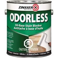 Odourless Oil-Base Stain Blocking Primer, White, Very Flat, 3.78 L, Gallon Cam Industrial