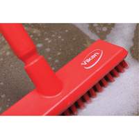 Water-Fed Deck Scrub Brush, X-Coarse Bristles, 10-3/4", Polyester, Green Cam Industrial