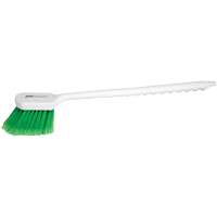 Brosse &agrave; recoins &agrave; manche long, 20" l, Soies PVC, Vert Cam Industrial